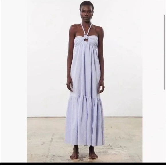 Mara Hoffman Dresses & Skirts - Mara Hoffman Swim Basalia Organic Cotton/Linen Jacquard Maxi Dress Lavender S
